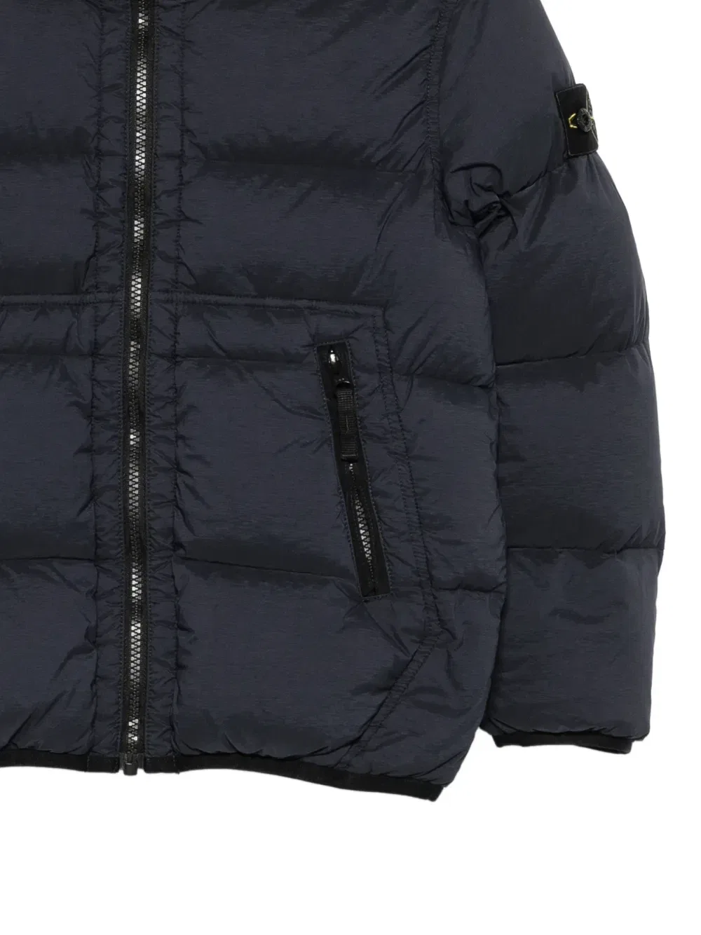 Куртка с капюшоном и нашивкой-компасом Stone Island Junior, синий — фото 3