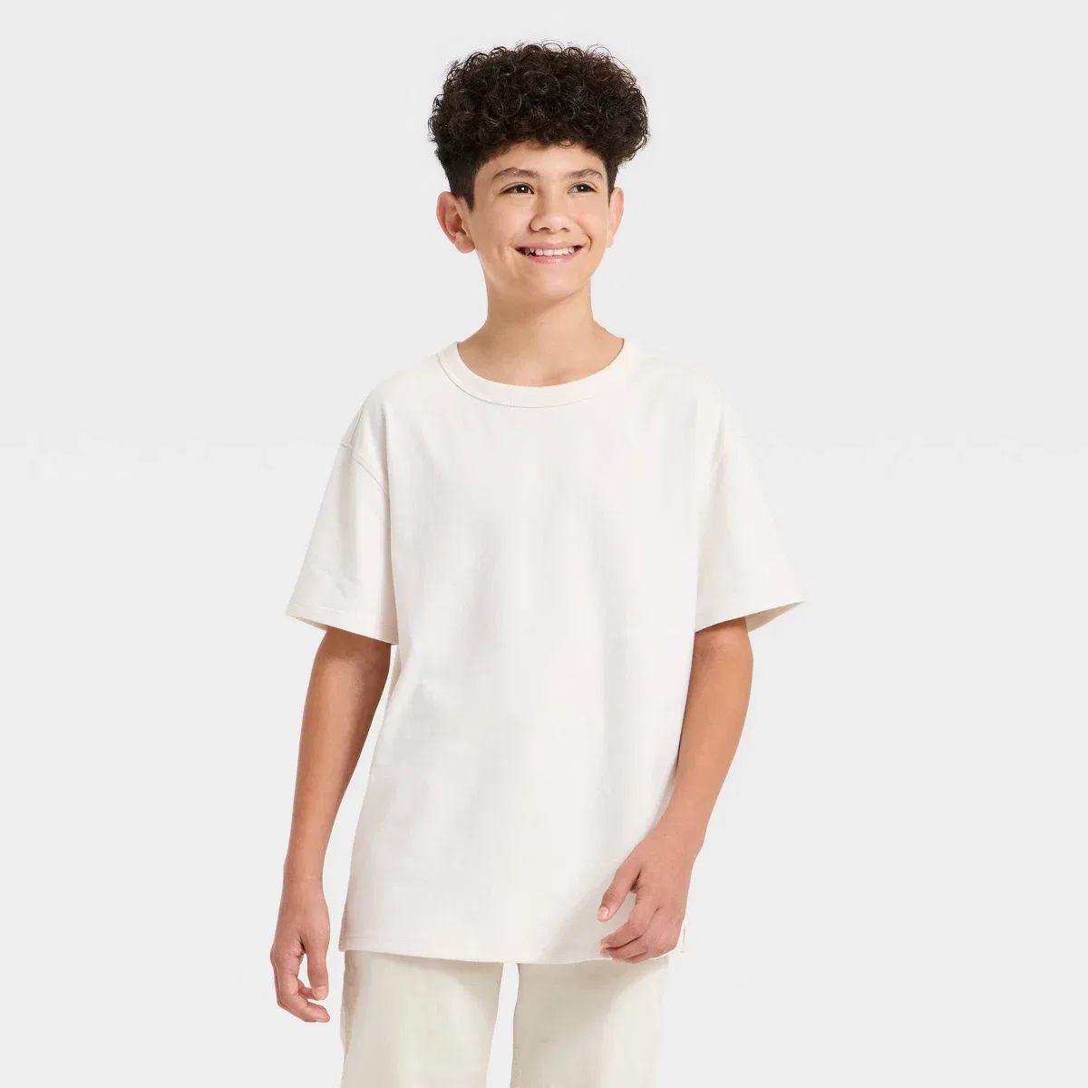 Детская футболка с коротким рукавом Oversized BOYS ART CLASS, White