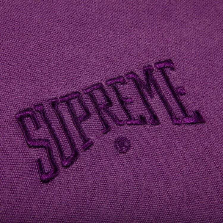Футболка Supreme Acid Wash Short-Sleeve Top 'Plum', фиолетовый — фото 3