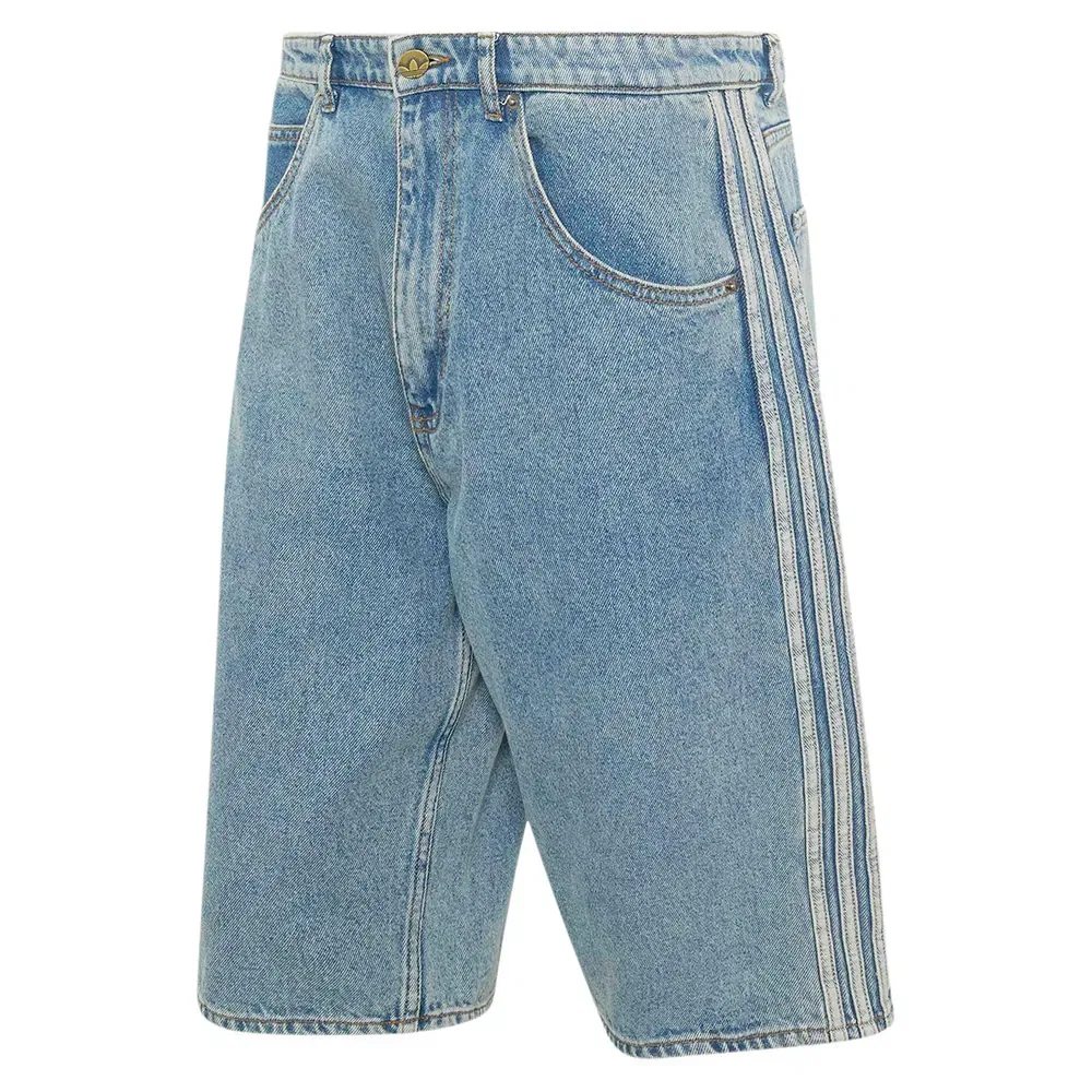 Шорты джинсовые Firebird Adicolor Mid-Rise Straight Leg Adidas Originals, синий — фото 3