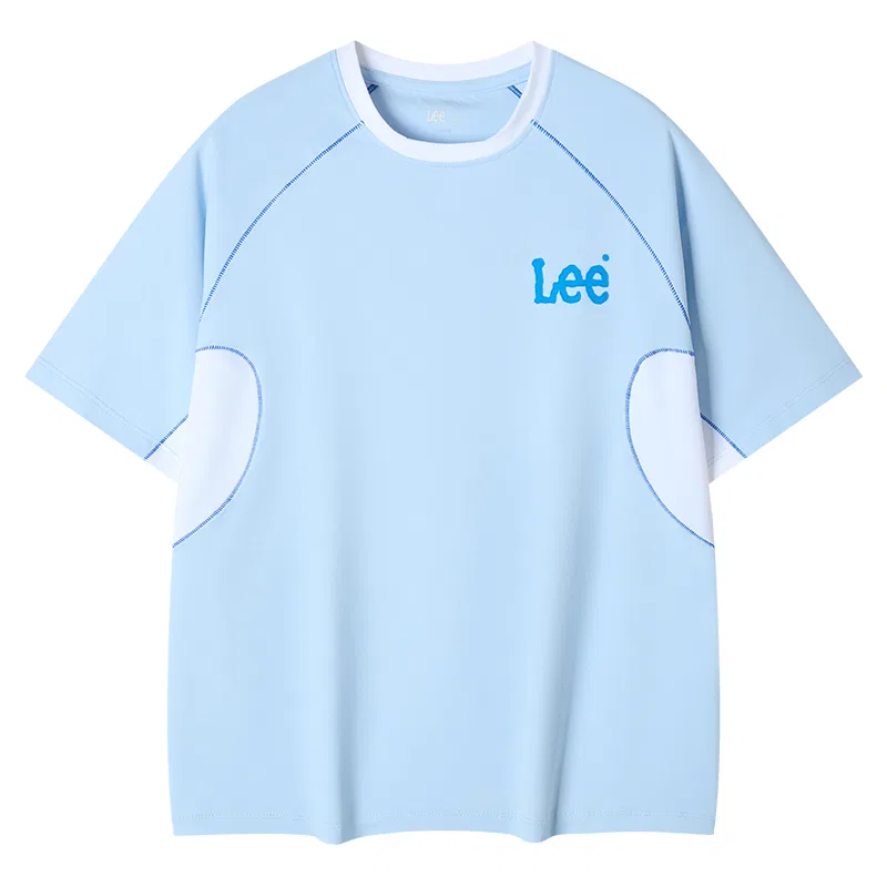 Детская футболка с защитой от солнца и быстросохнущая Lee, Ice Dusty Blue