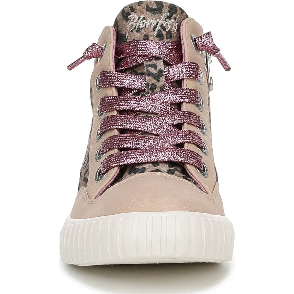 Детские высокие кроссовки Wanderland-K Blowfish Malibu, Leopard Canvas/Faux Leather — фото 3