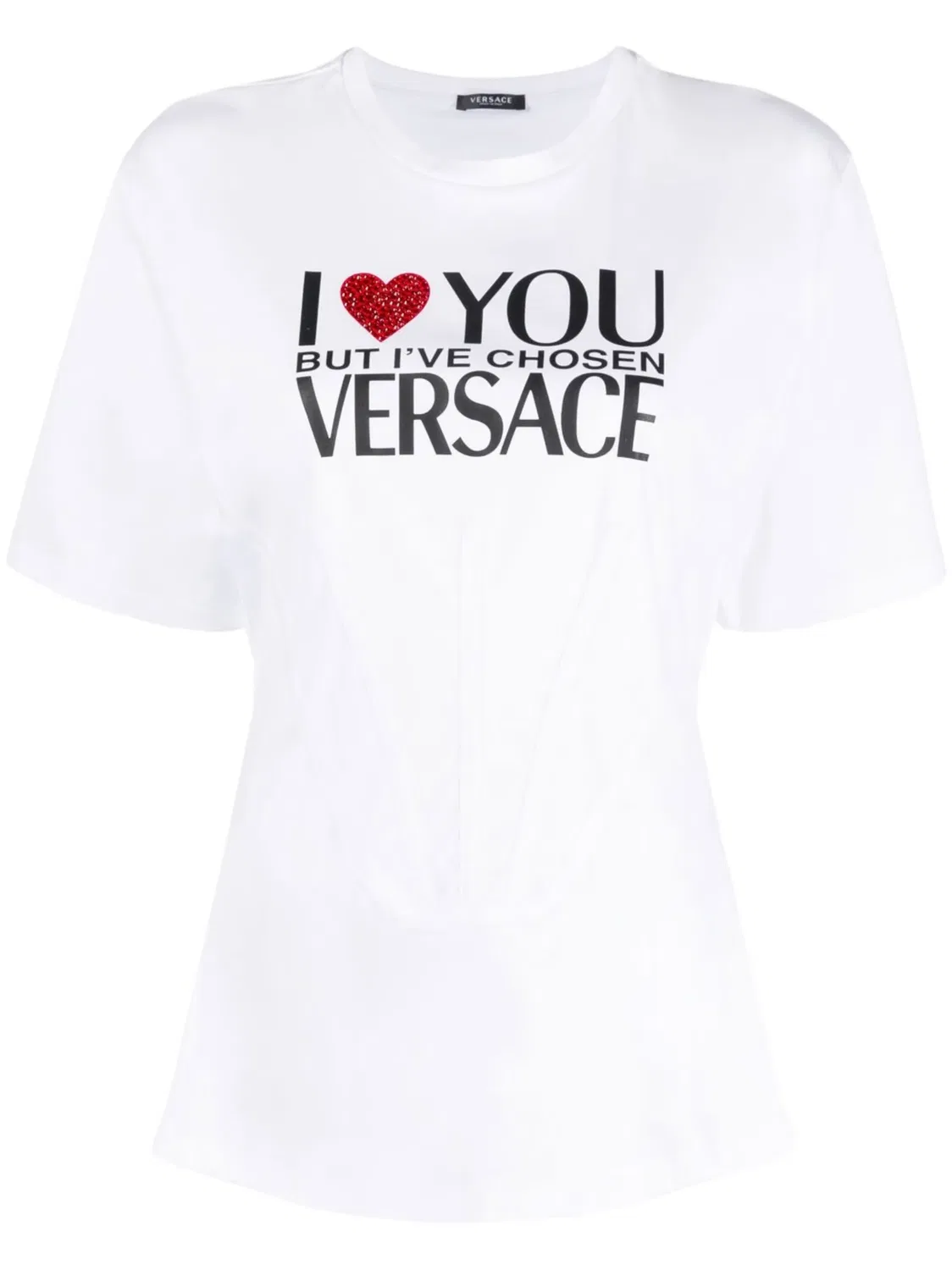 Футболка с Слоганом из Хлопка Versace, белый