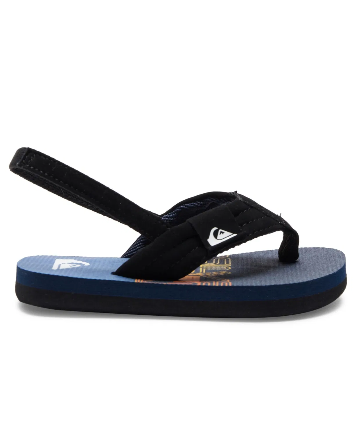Детские шлепанцы с широким ремешком, модель MOLOKAI LAYBACK TODDLER Quiksilver, Черный — фото 4