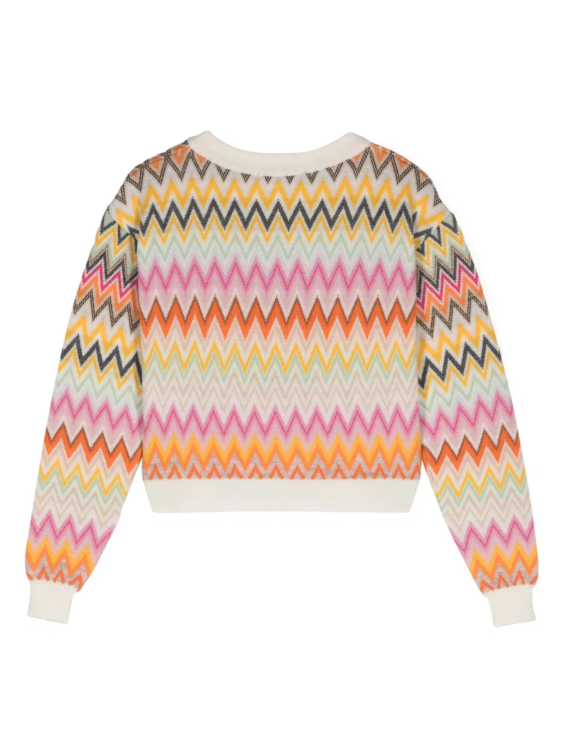 Джемпер из шерсти с зигзагообразным жаккардом Missoni, нейтральный — фото 3