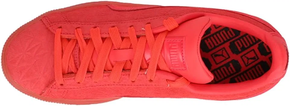 Детские кроссовки для девочек с шнуровкой Suede Triplex Mono PUMA, Red — фото 4