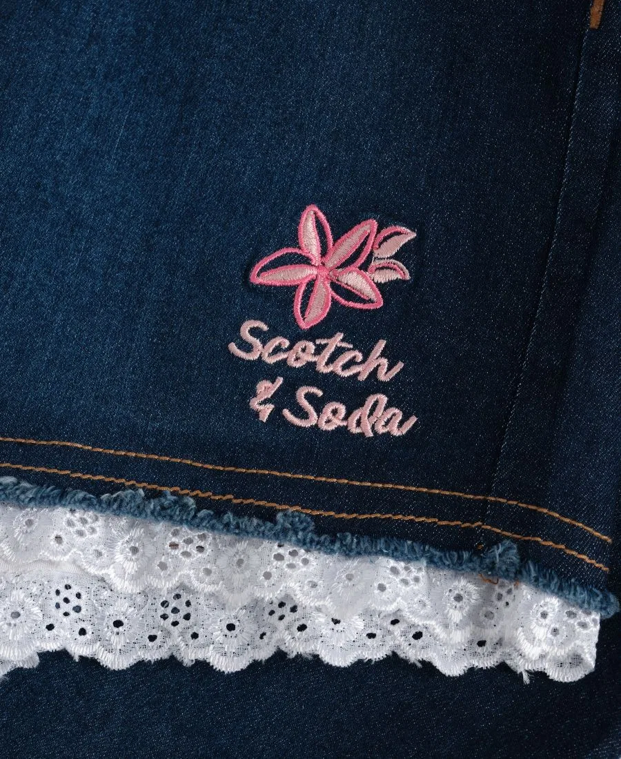 Комплект из футболки и шорт, с цветочной вышивкой SCOTCH & SODA, White Traditional — фото 3