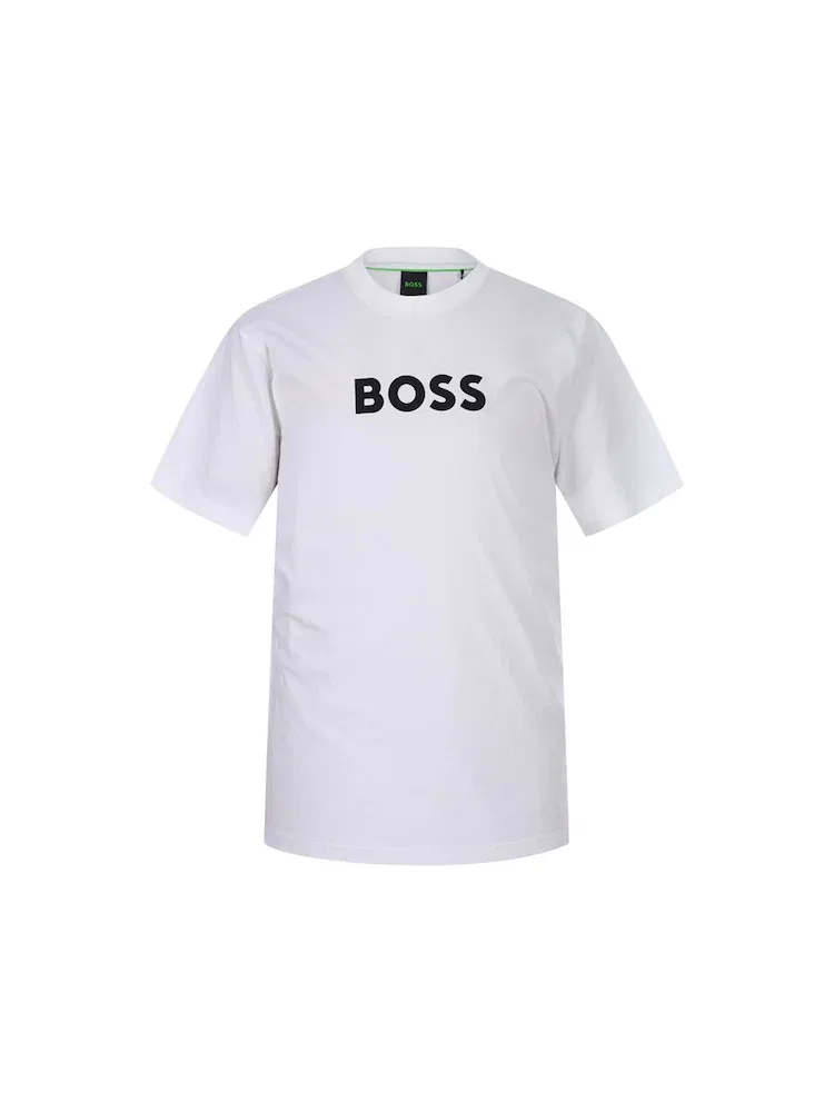Футболка с логотипом Cotton BOSS, Black — фото 2