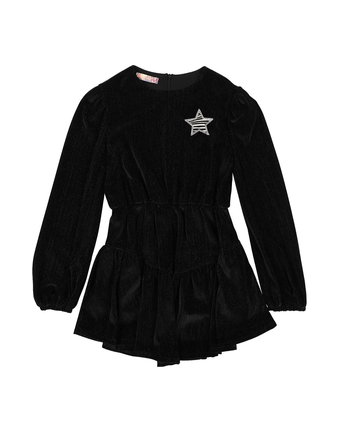 Детское платье из футера с принтом Shopart, черный