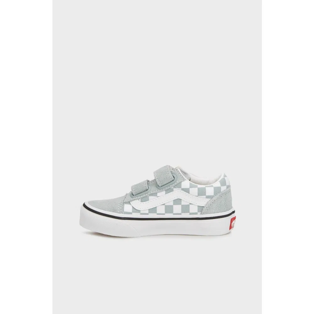 Детские кроссовки Vans с застежкой-липучкой, замша и канвас, Old Skool V Kareli Süet Vans — фото 3
