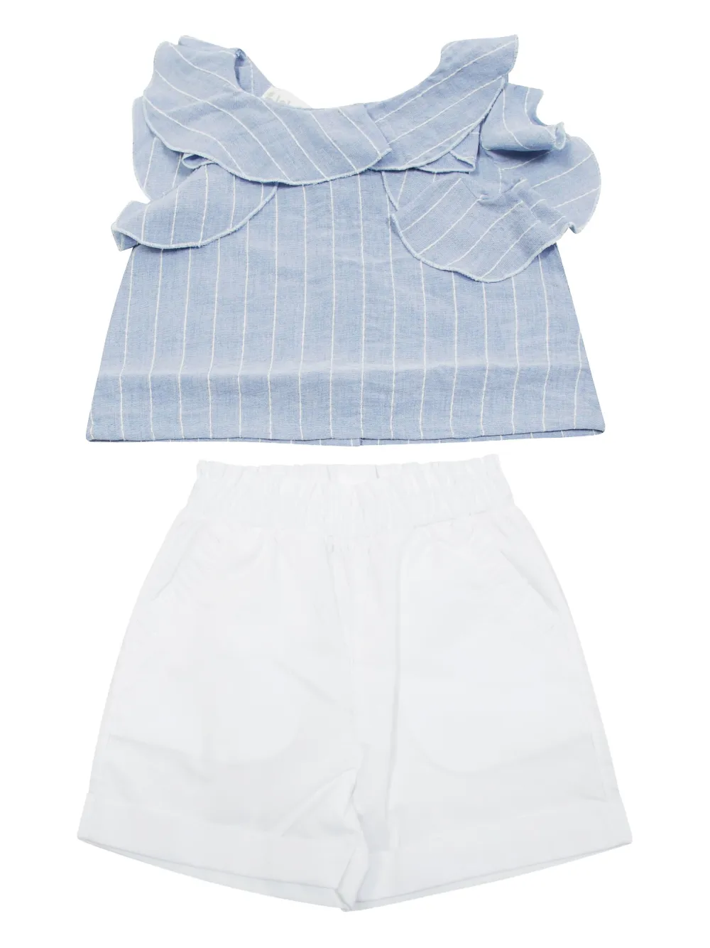 

Комплект из топа и шортов с оборками Lalalu, белый