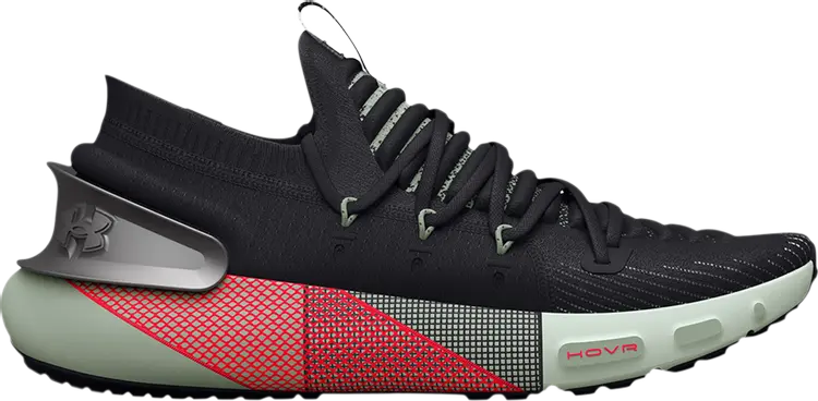 Кроссовки Under Armour Wmns HOVR Phantom 3 Metallic - Black Green Red, черный