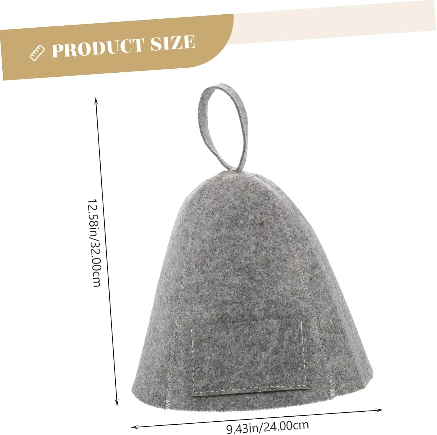 Шапочка для душа войлочная LOORGVEL, 2 шт, 32x24x0.5 см, Grey — фото 2