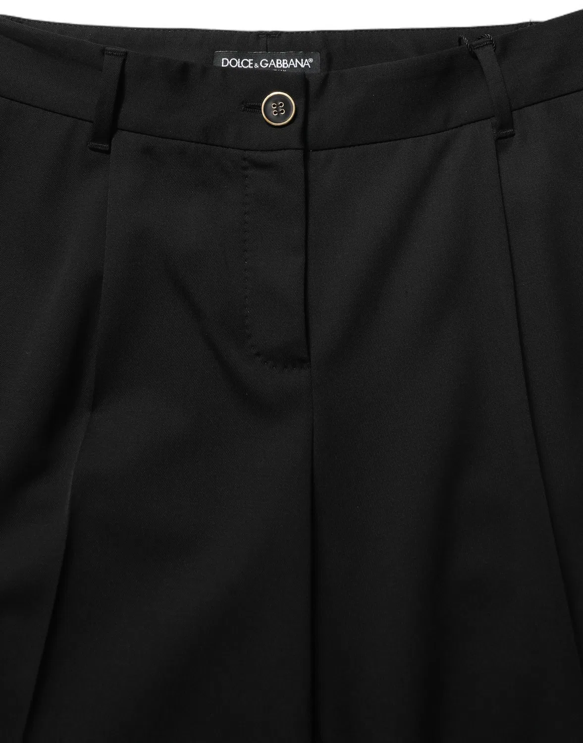 Женские брюки с высокой посадкой High Waist Straight Dolce & Gabbana, Black