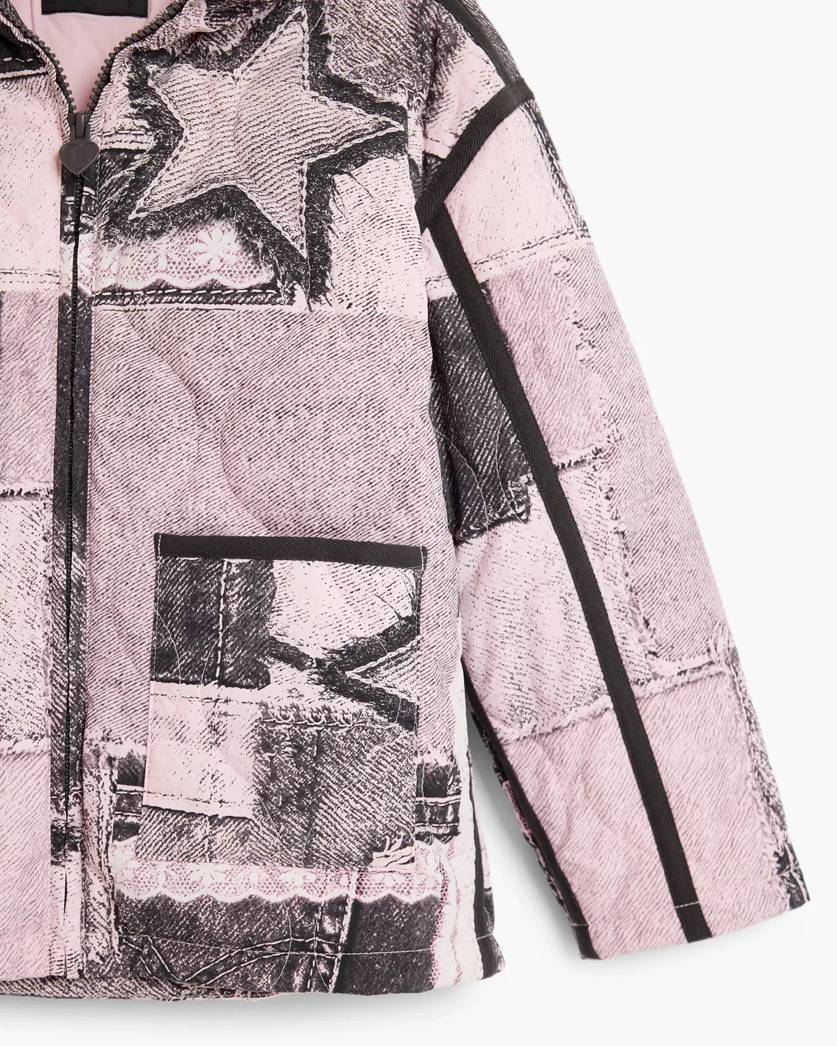 Детская куртка для девочек с принтом Collage Desigual, Gris — фото 4