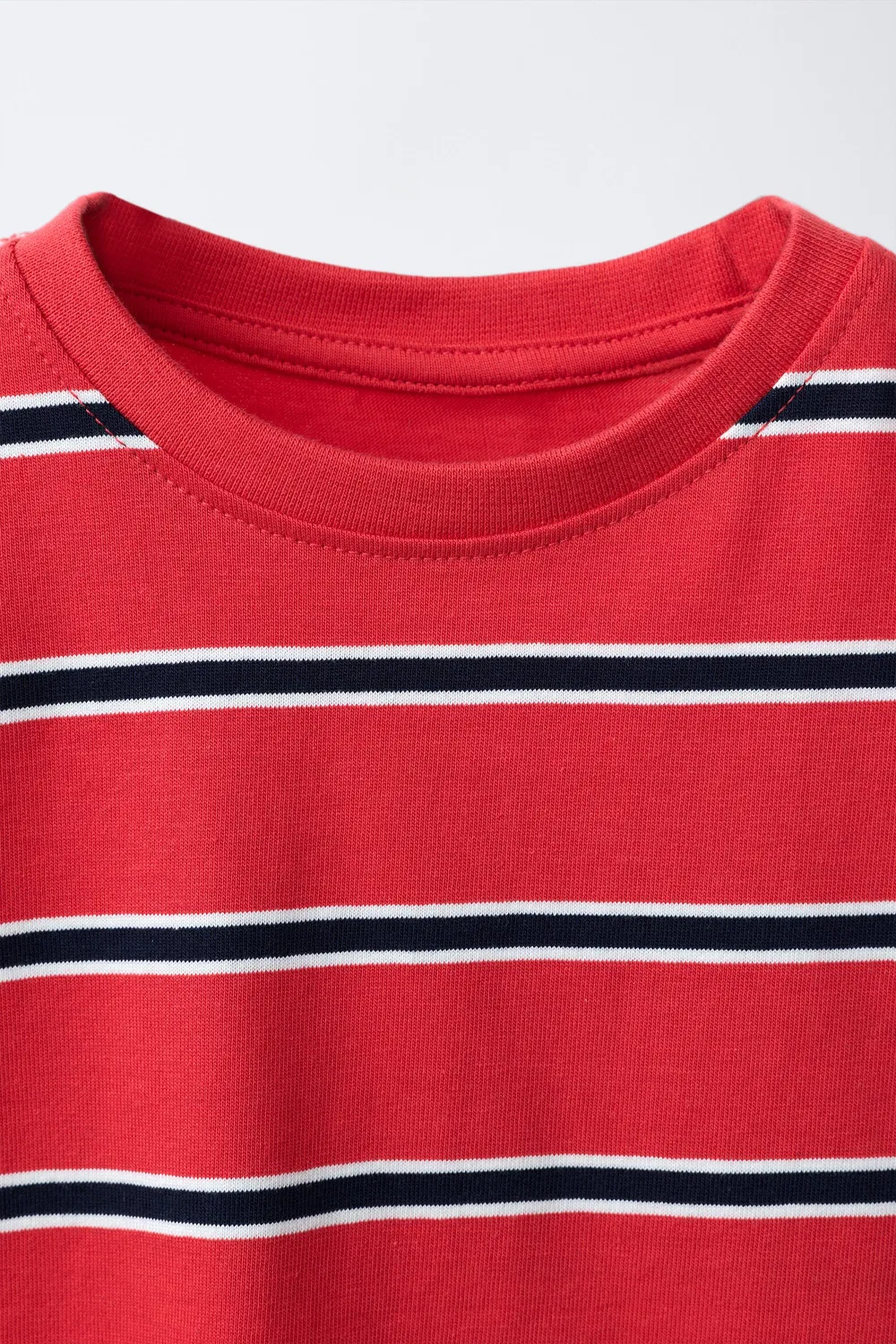 Полосатая футболка ZARA, Red/Black — фото 3
