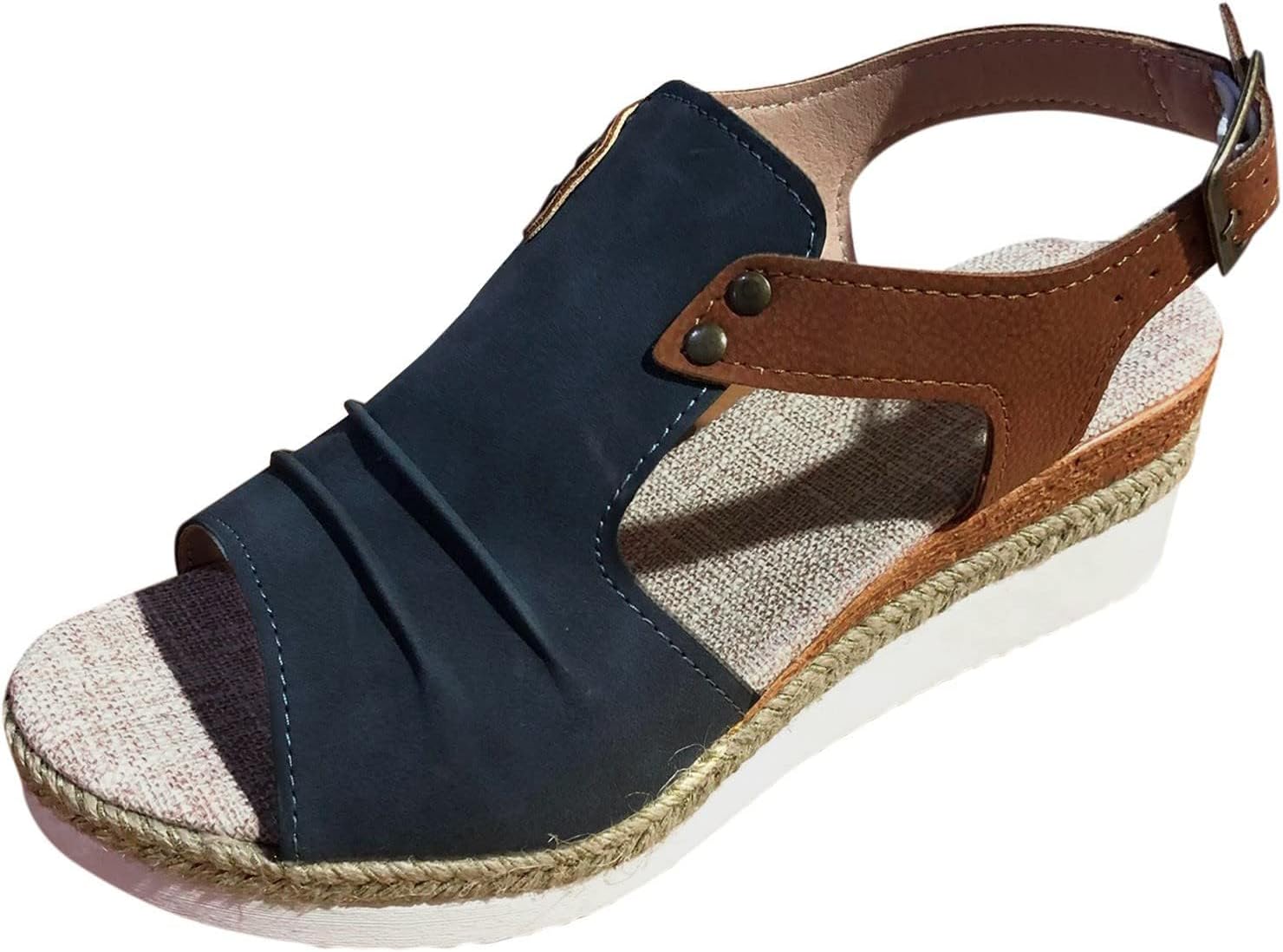 

Ортопедические сандалии на платформе для женщин Generic, темно-синий