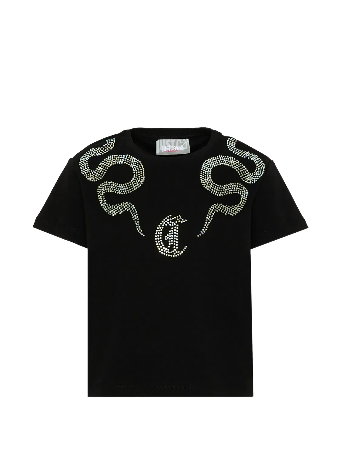 Футболка со стразами Just Cavalli Kids, черный