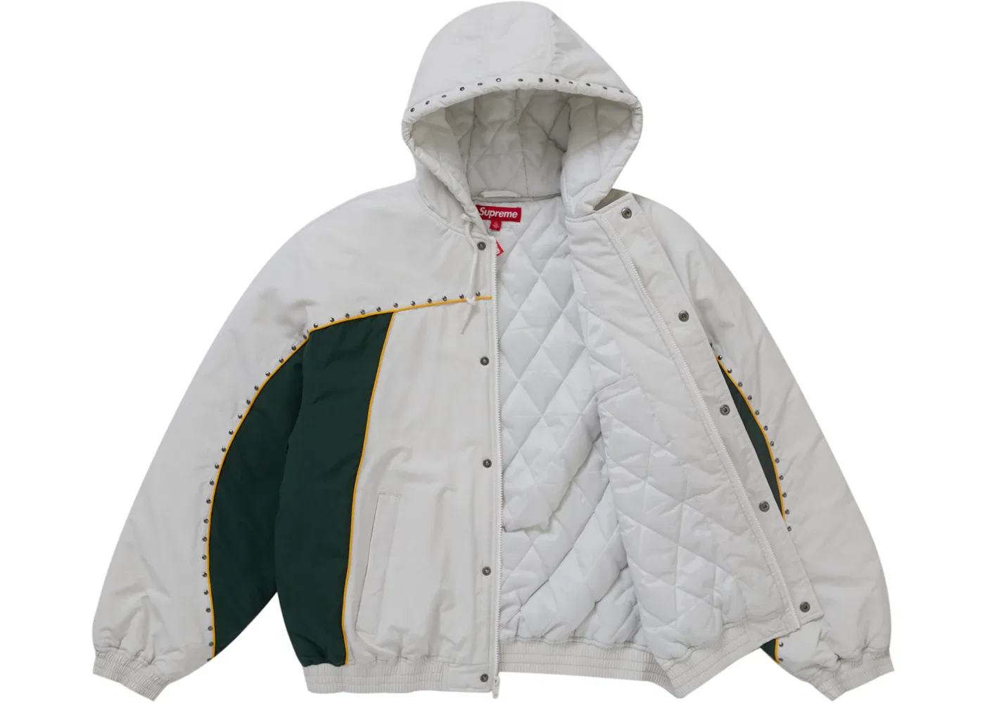Мужская куртка с принтом Supreme, White — фото 2