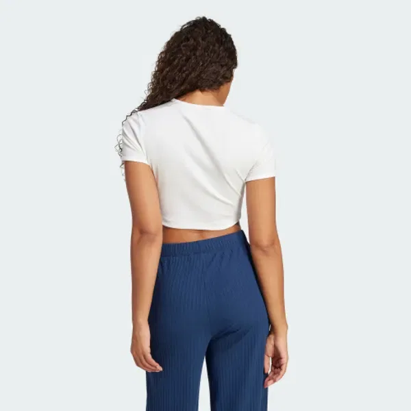 Футболка с длинным рукавом, облегающая, Essential, Adidas, черный — фото 3
