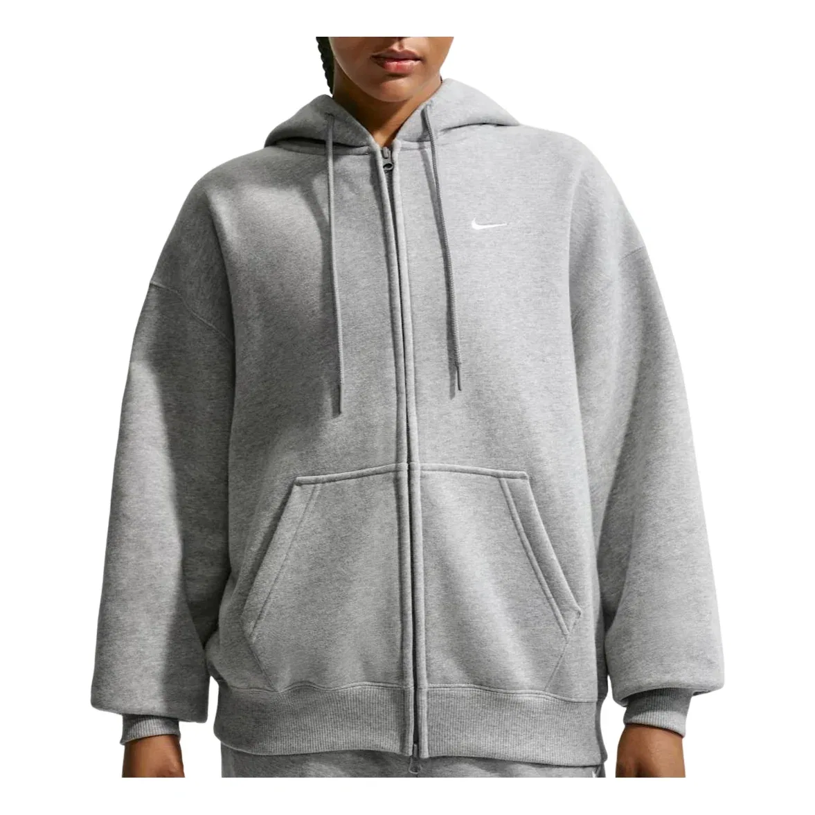 Женское худи Studio Fleece Medium Weight Oversized Hoodie 'Dark Grey Heather Sail' Nike, Dark Grey Heather/Sail