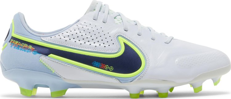 Бутсы Nike Tiempo Legend 9 Elite FG 'Grey Blackened Blue', серый - фото