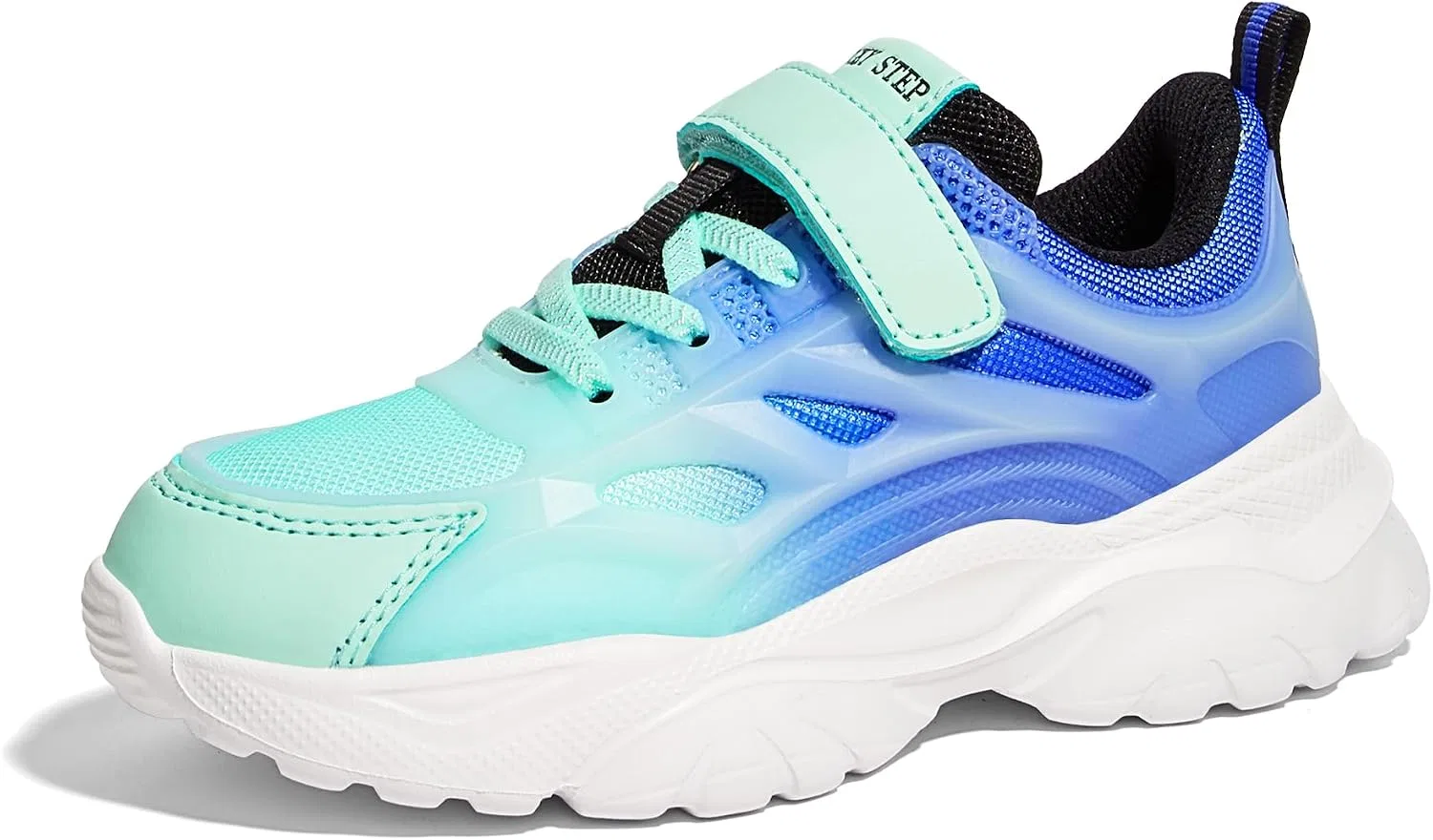 Детские кроссовки с липучкой LUCKY STEP, Green/Blue