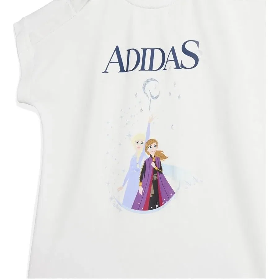 Детский спортивный комплект с шортами adidas Dy Fro T Set, Белый — фото 4