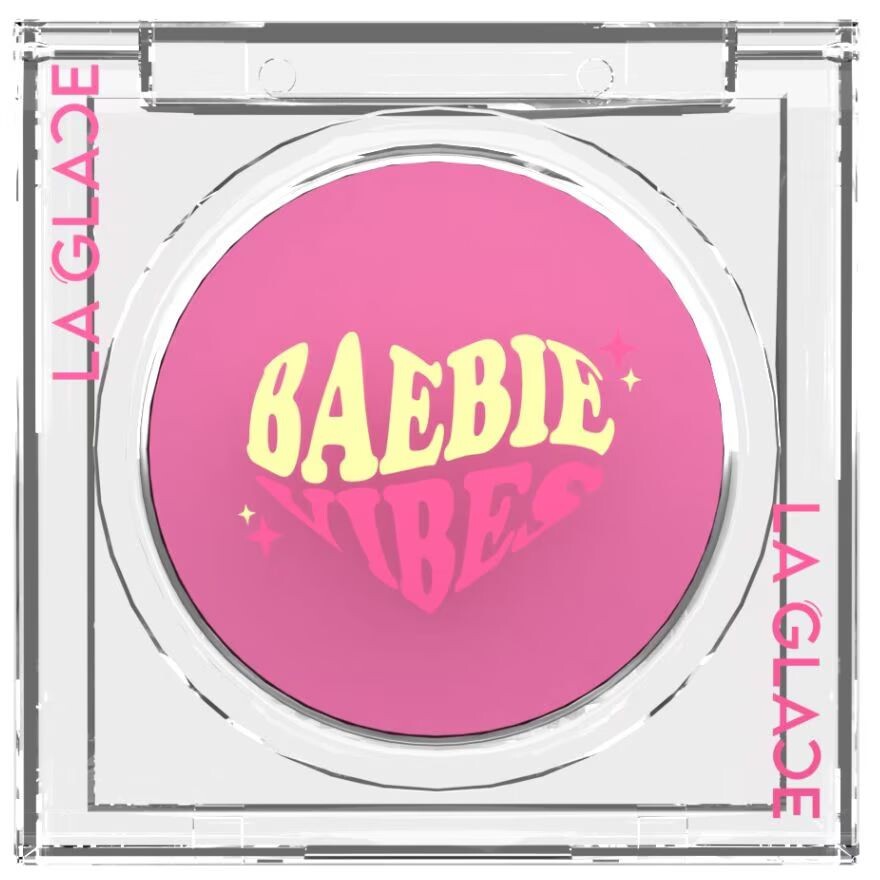 

LA GLACE Кремовые румяна Barbie Vibes 4г. Влюбленная Барби, BAEBIE IN LOVE