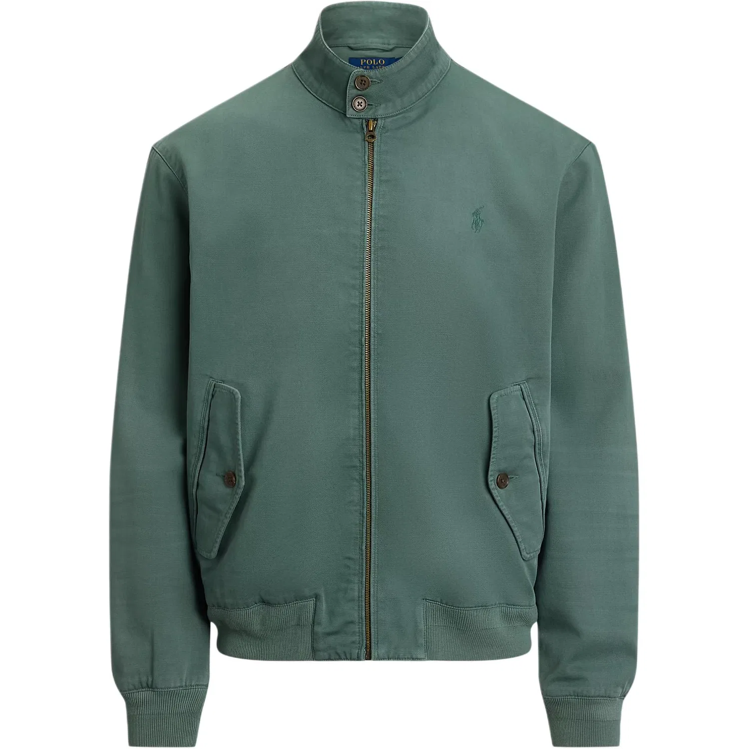 Мужская куртка-бомбер на молнии, хлопковая, Green, Polo Ralph Lauren