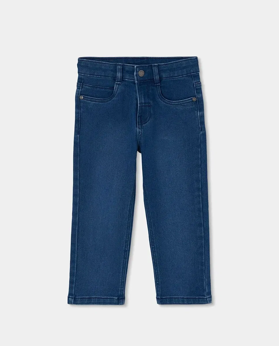 Детские джинсы для мальчиков прямого кроя с высокой посадкой Boboli, Azul Denim