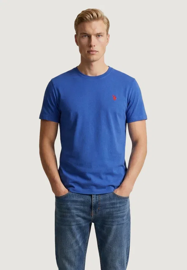 Футболка хлопковая Mick-basic U.S. Polo Assn., light-blue, светло-голубой