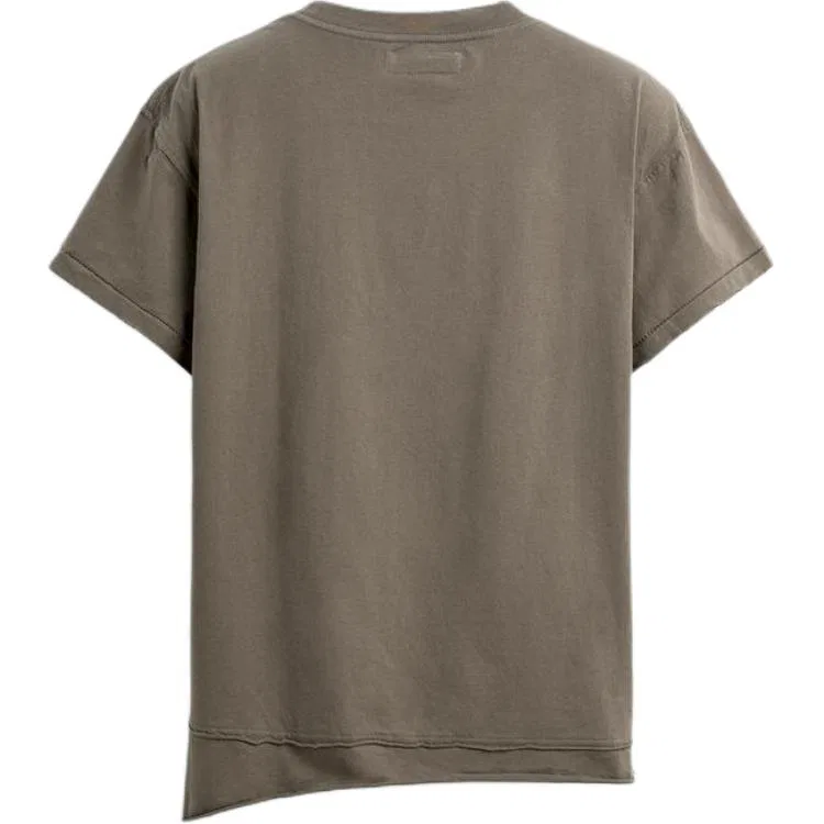 Мужская футболка с круглым вырезом Beige ZARA, Бежевый — фото 3
