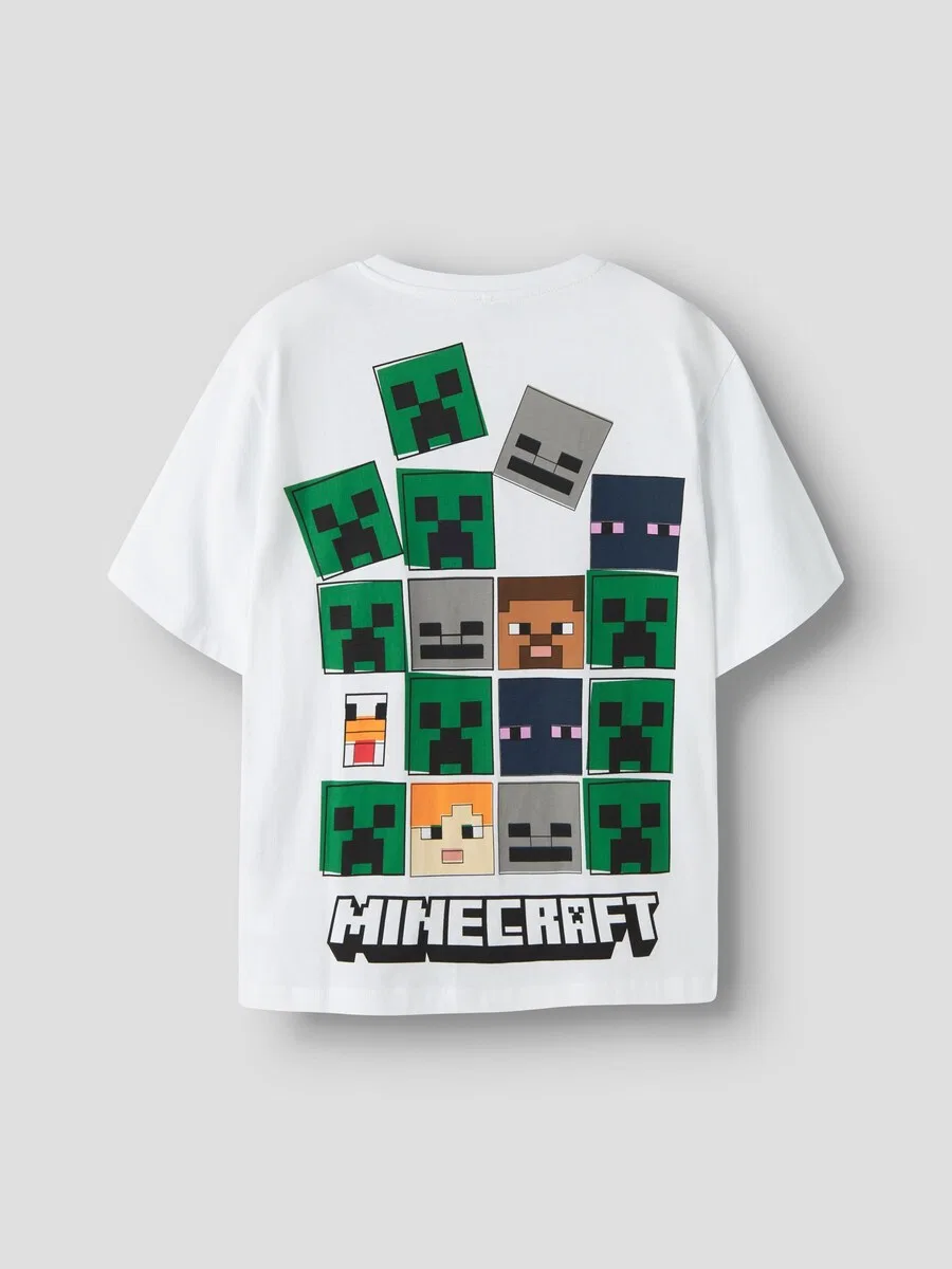Футболка NAME IT 'NMMMinecraft' белого цвета — фото 2