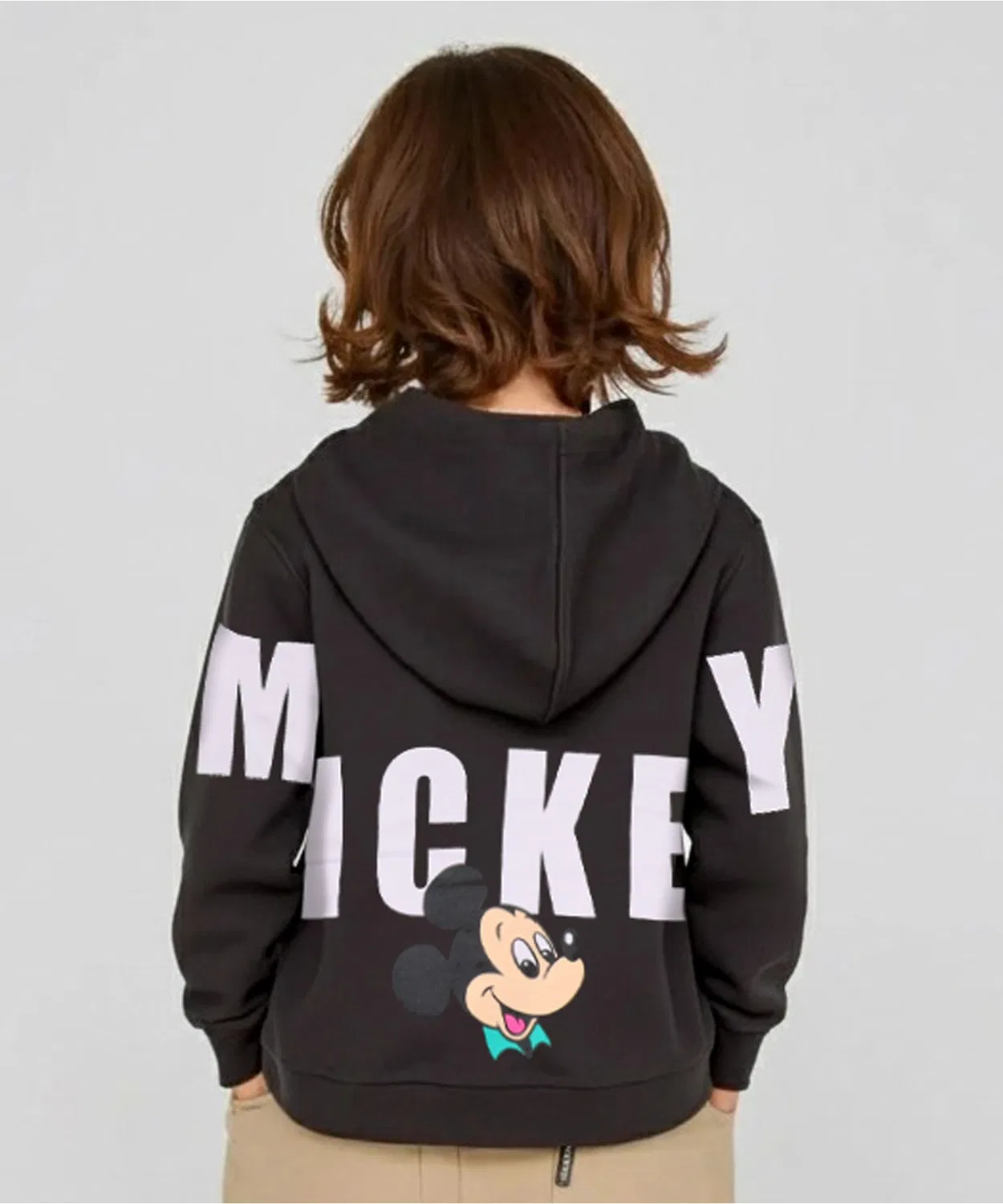 Детский худи с принтом Back Logo Disney, Черный/Красный