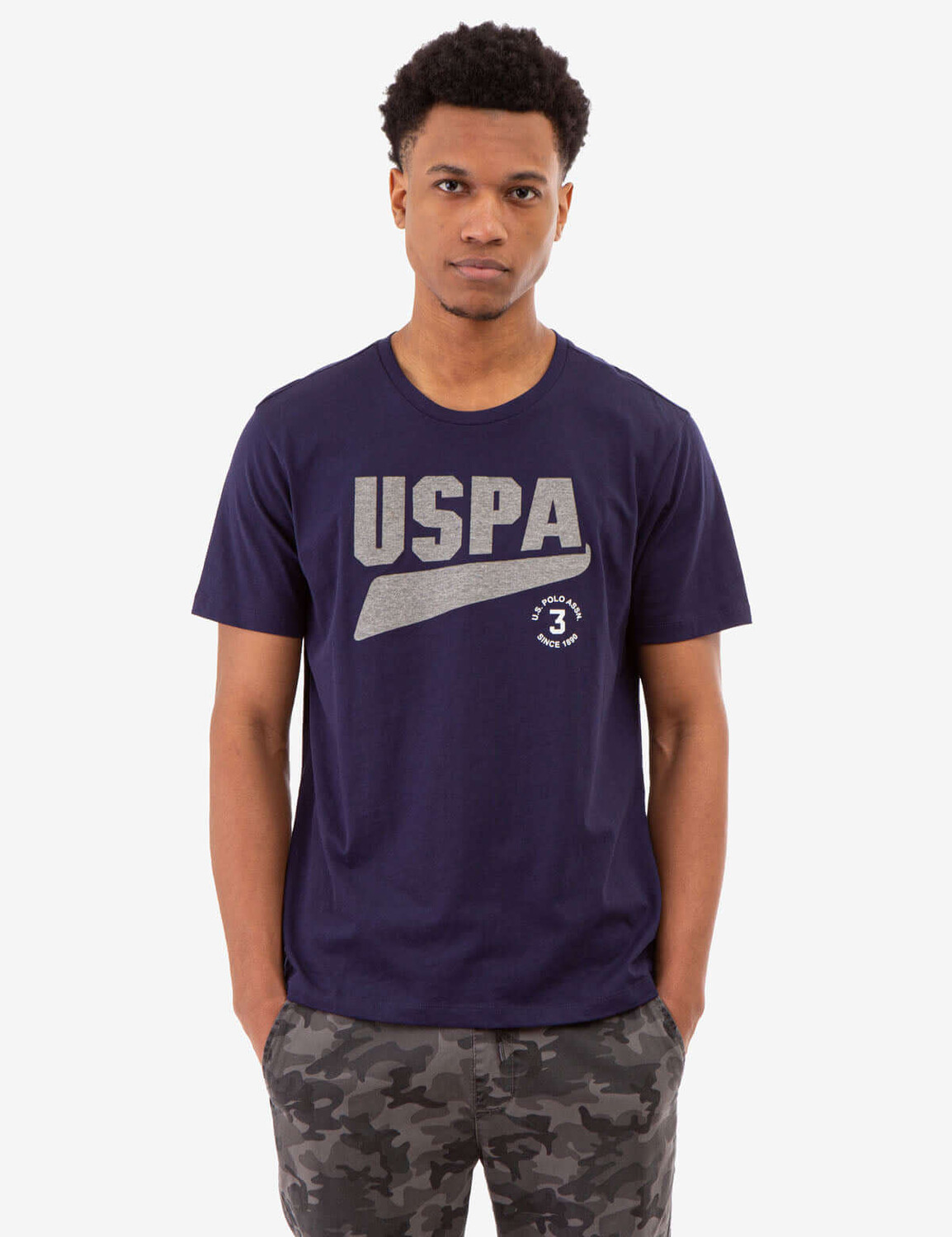 

Футболка U.S. Polo Assn. Contrast Heather USPA Graphic, темно-синий