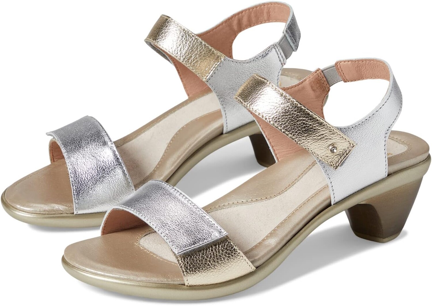 

Босоножки Extant Naot, цвет Soft Silver Leather/Radiant Gold Leather