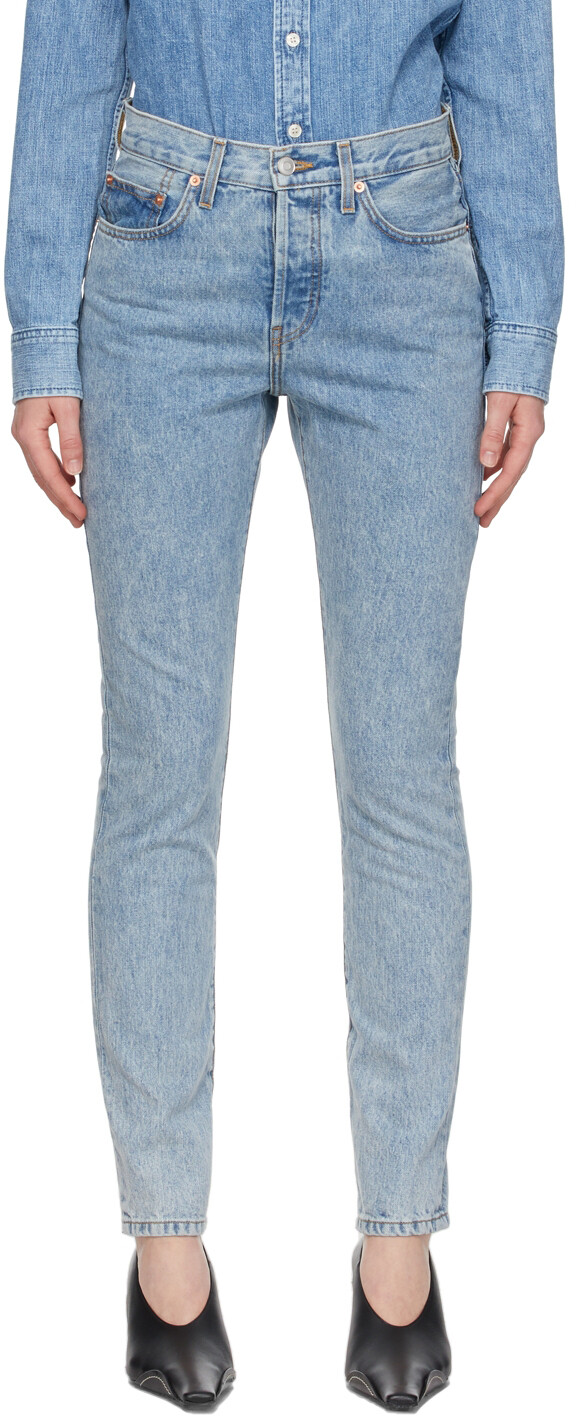 

Синие джинсовые джинсы WARDROBE.NYC, Серый, Синие джинсовые джинсы WARDROBE.NYC