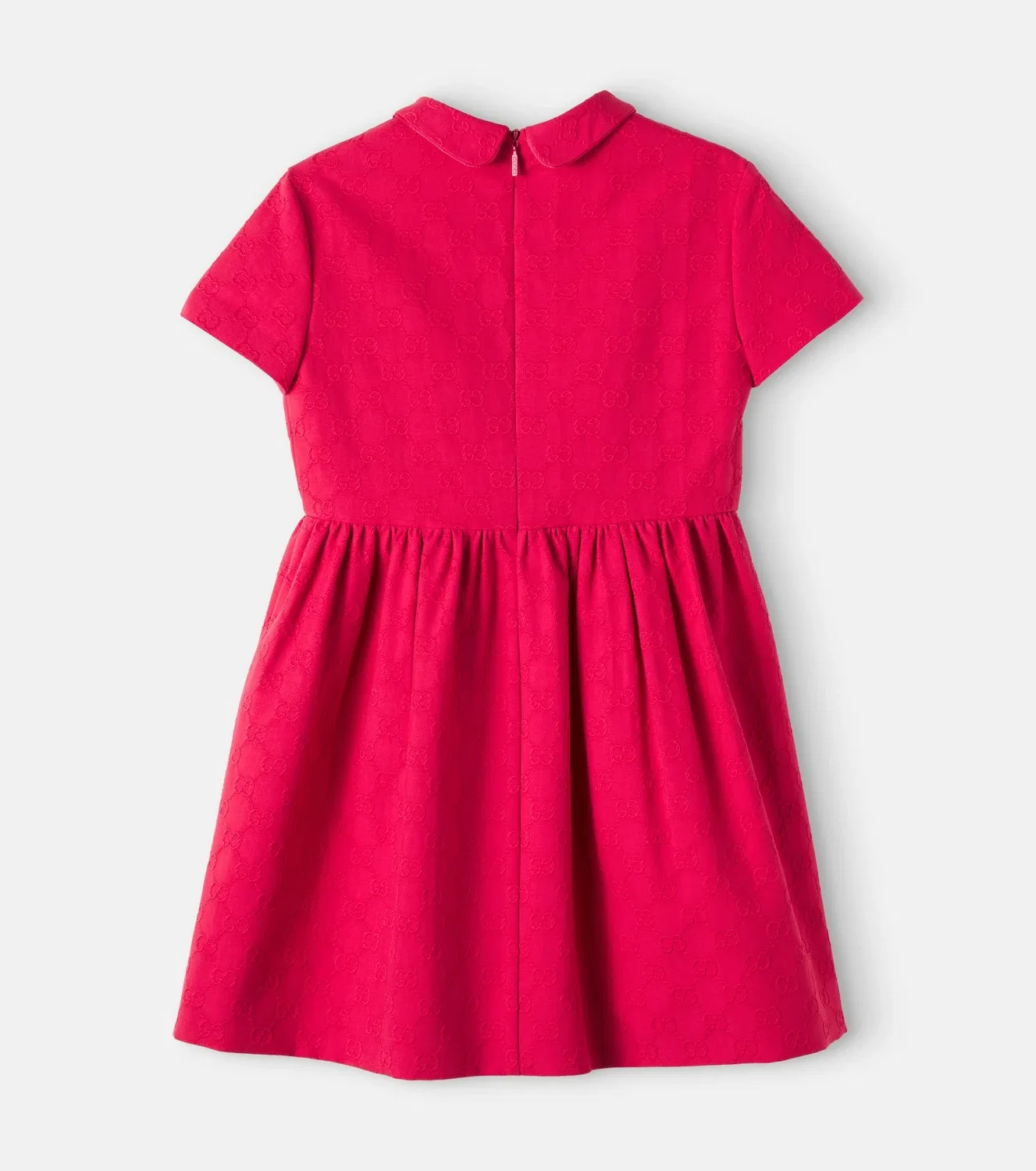 Нарядное платье с жаккардовым узором GG, Gucci Kids, красный — фото 3