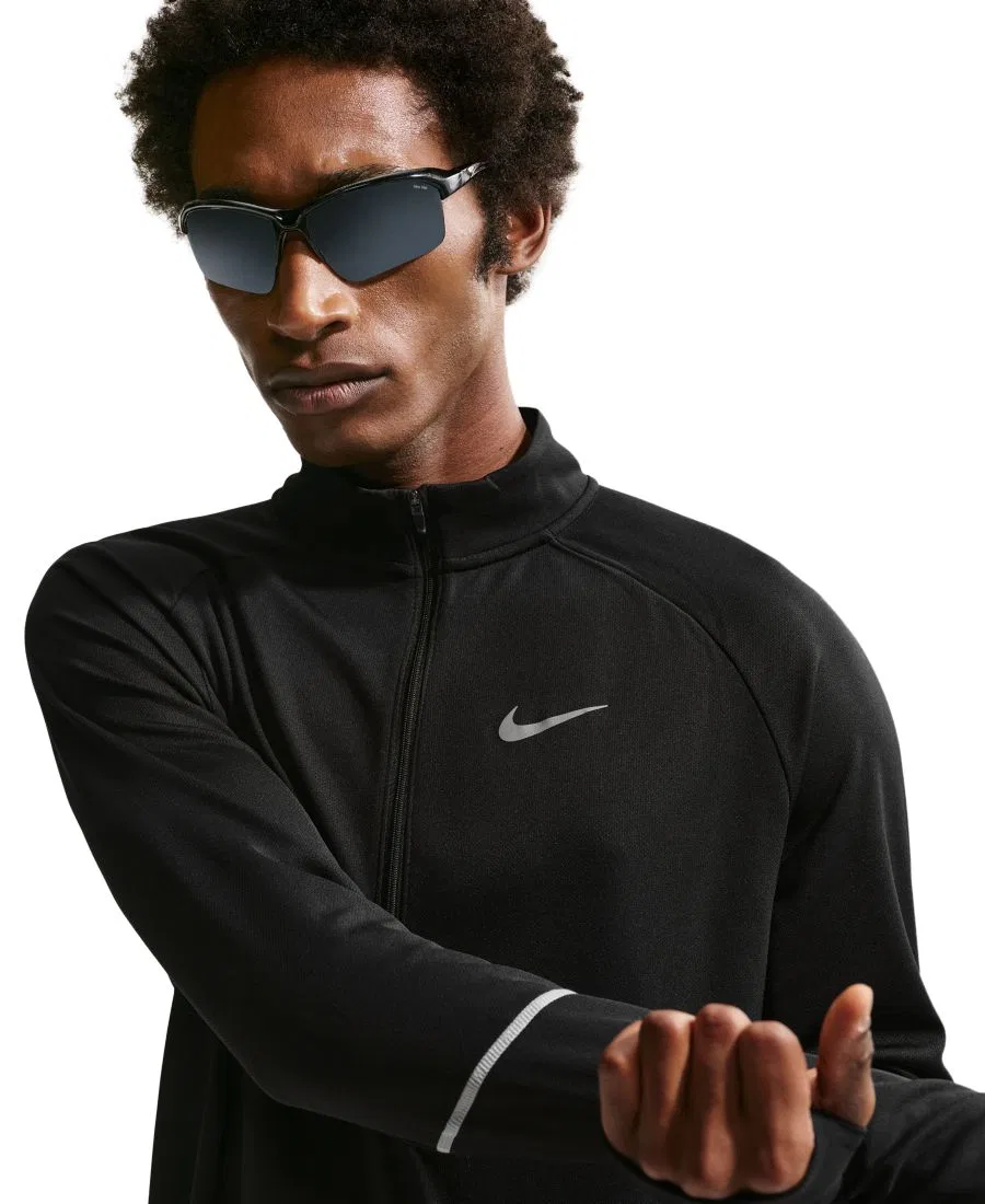 Футболка для бега с длинным рукавом Miler Dri-FIT Nike, Black Reflective Silver — фото 4