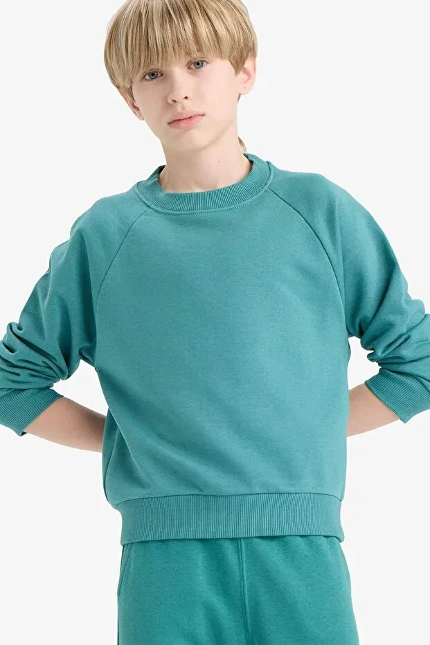 Детское худи для мальчиков хлопковое Basics Defacto, Green Gn1270