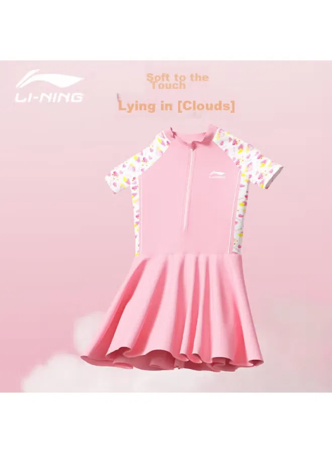 Купальник слитный с шортами 734 Li-Ning, розовый — фото 3