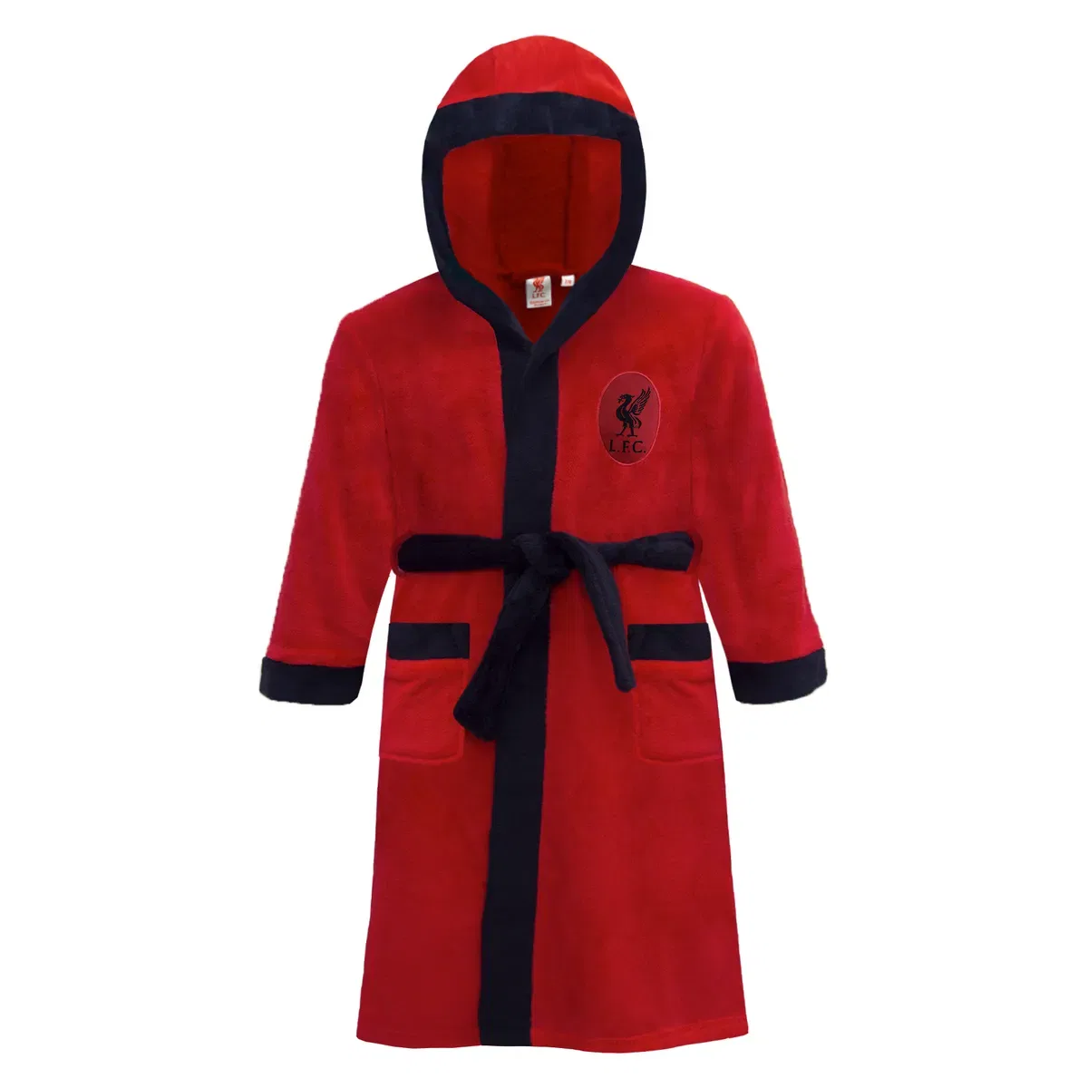 Детский халат с капюшоном из флиса Liverpool Fc, Red