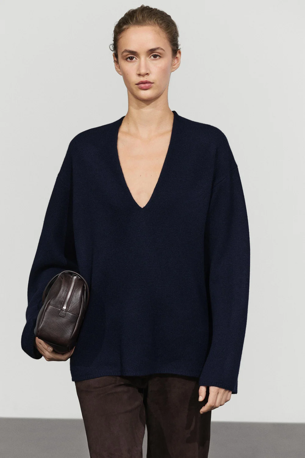 Свитер Massimo Dutti Wool-blend knit, синий индиго — фото 2