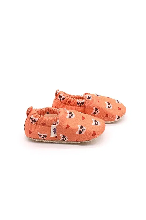 Детские для девочек пинетки с принтом Dog cotton non-slip first step baby booties Morgedan, Cinnamon