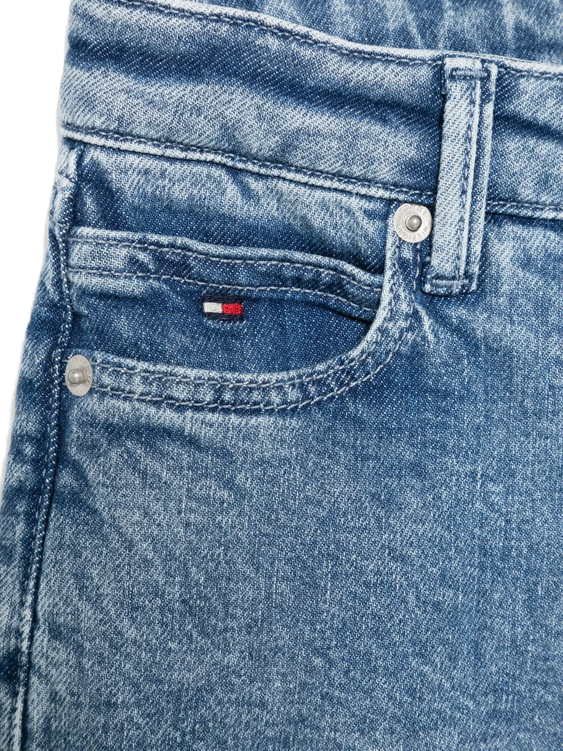 Джинсы с вышитым логотипом Tommy Hilfiger, синий — фото 2