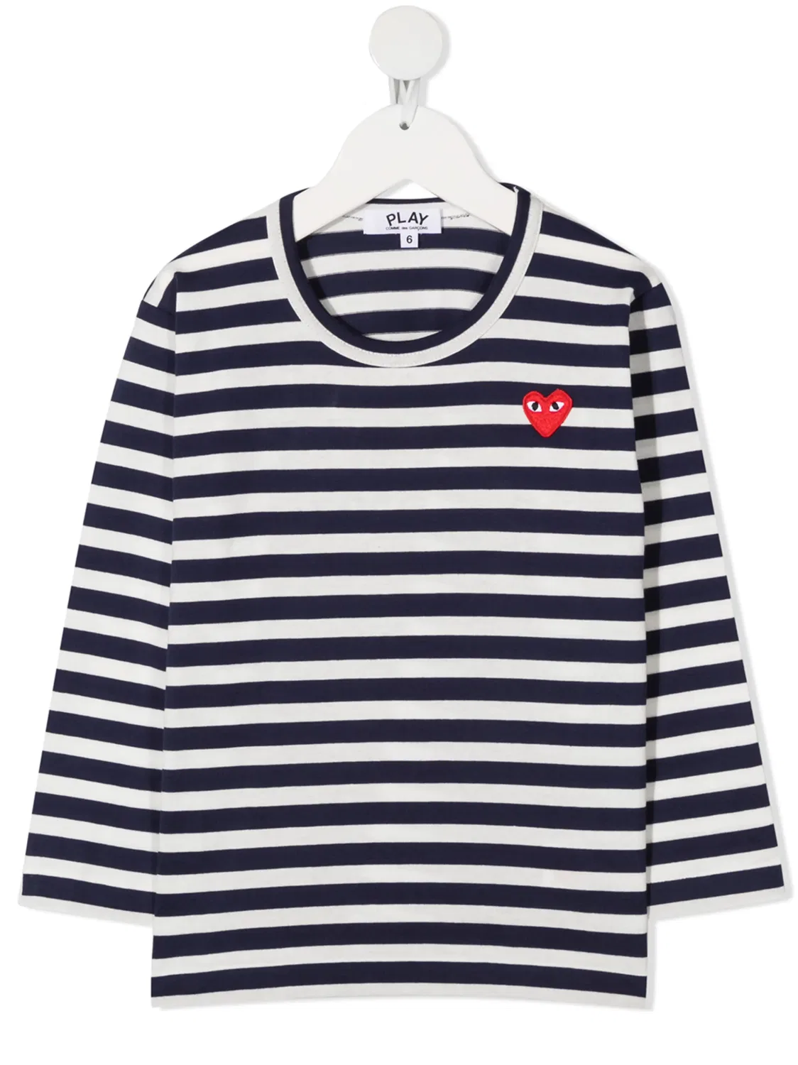 Comme Des Garçons Play Футболка с Сердцем и Полосками