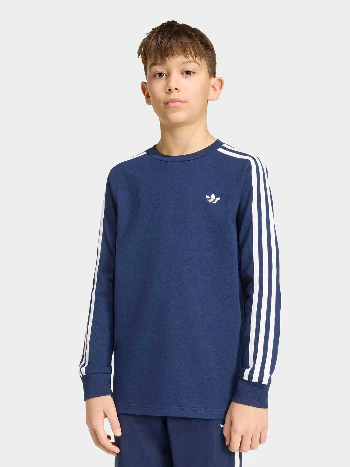 Футболка с длинным рукавом с логотипом adidas Originals, синяя