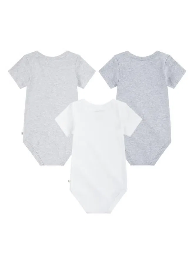 Боди-комбинезон хлопковый 3Pk Huggies, серый — фото 2