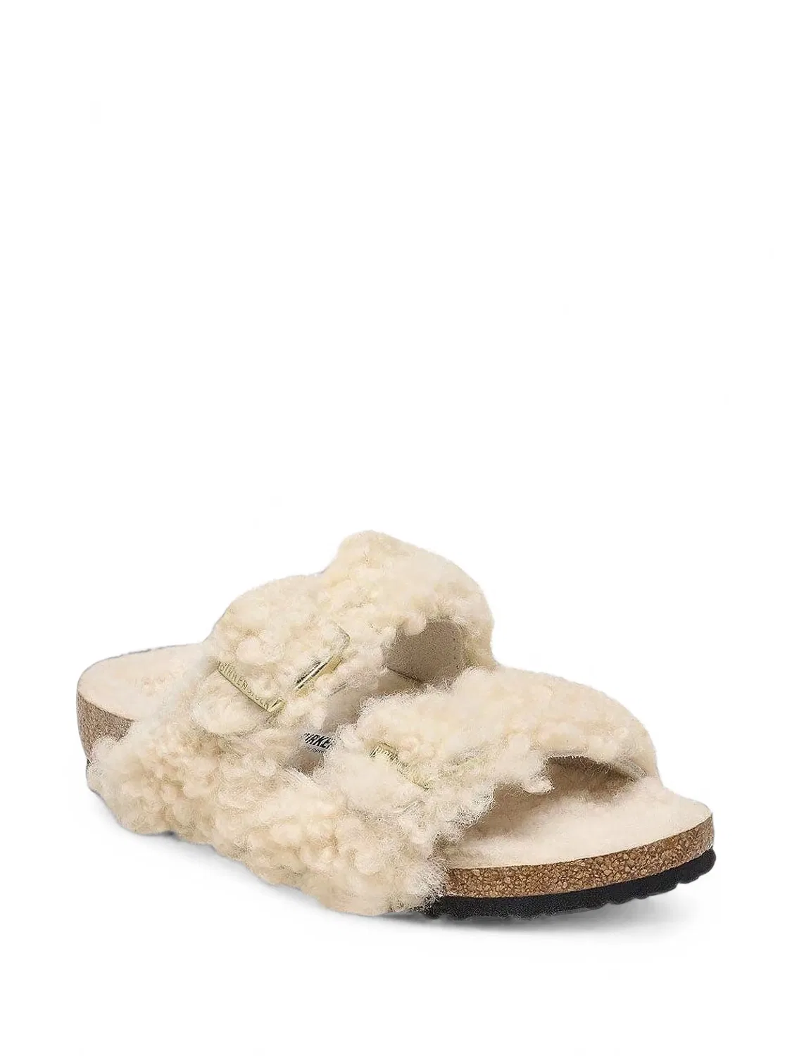 Аризонские сандалии из овчины Birkenstock Kids, нейтральные цвета — фото 2